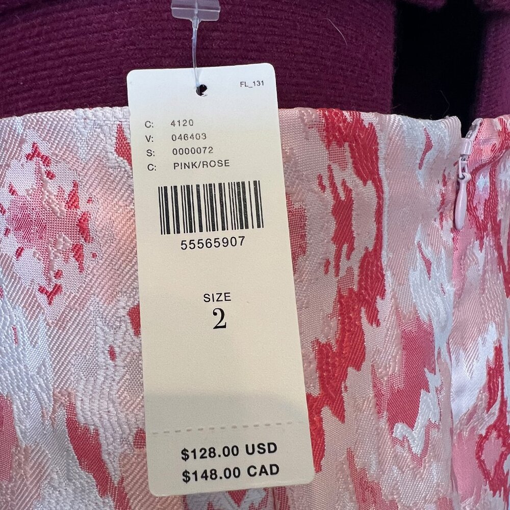 NWT Anthropologie Hutch Pink/Peach/White Ikat Mini Skirt, Size 2 - Picture 4 of 7